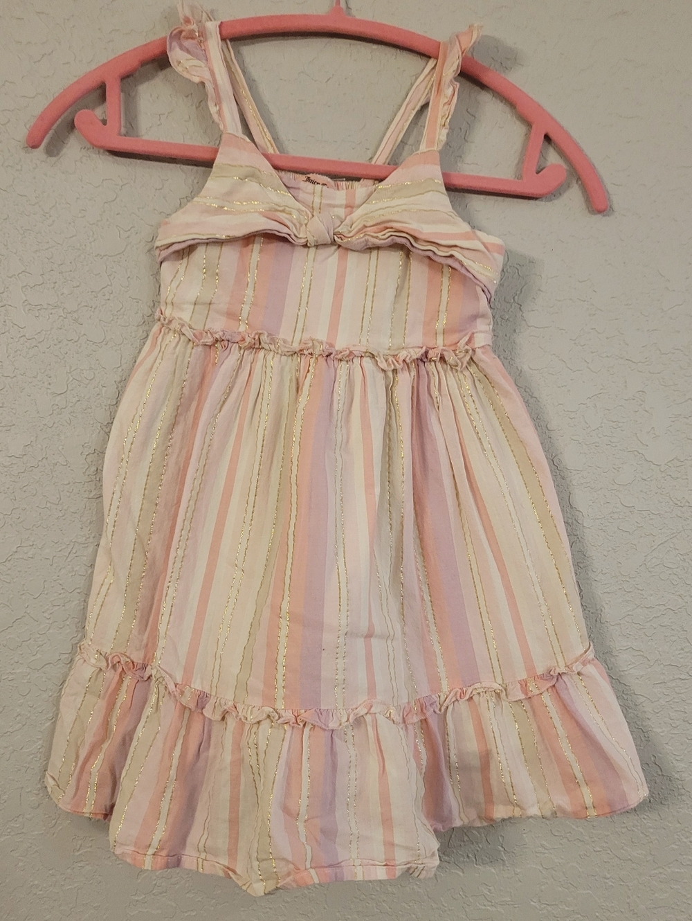 Juicy Couture Pastel Striped Knot-Front Sundress